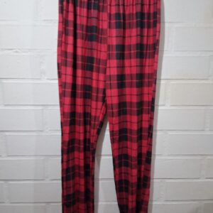 Pantalón Pijama Jogger Cuadros Rojo y Negro – Mujer