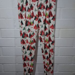 Pantalón Pijama Jogger Navideño Estampado de Pinos – Mujer