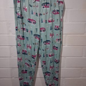 Pantalón Pijama Estampado de Casas Rodantes y Camping – Mujer