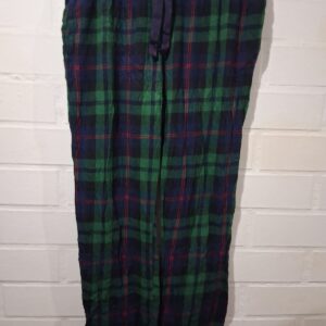Pantalón Pijama Tartán a Cuadros Verde y Azul – Mujer