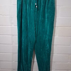 Pantalón Pijama de Terciopelo Esmeralda – Mujer