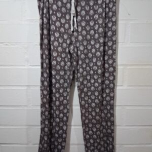 Pantalón Pijama Estampado Geométrico Ornamental Gris – Mujer