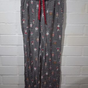 Pantalón Pijama Estampado de Perritos Navideños Gris – Mujer