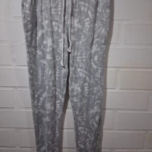 Pantalón Pijama Tie-Dye Gris y Blanco – Mujer