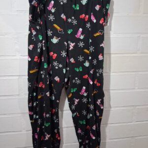 Pantalón Pijama Estampado Invernal Negro – Mujer