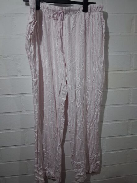Pantalón Pijama de Rayas Rosado y Blanco – Mujer