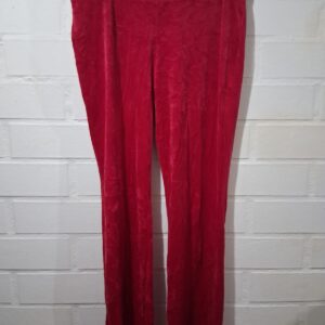 Pantalón Pijama Plush Rojo Liso – Mujer