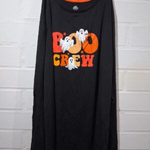 Polera Pijama Negra Estampado de Halloween "Boo Crew" - Hombre