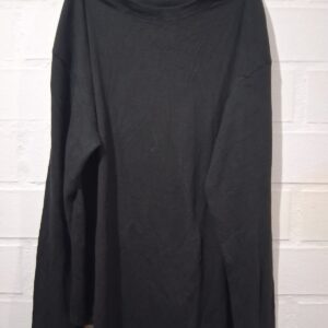 Polera Pijama de Térmica Waffle Negra Básica – Hombre